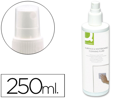 Spray Q-Connect limpiador de pizarras blancas 250ml.